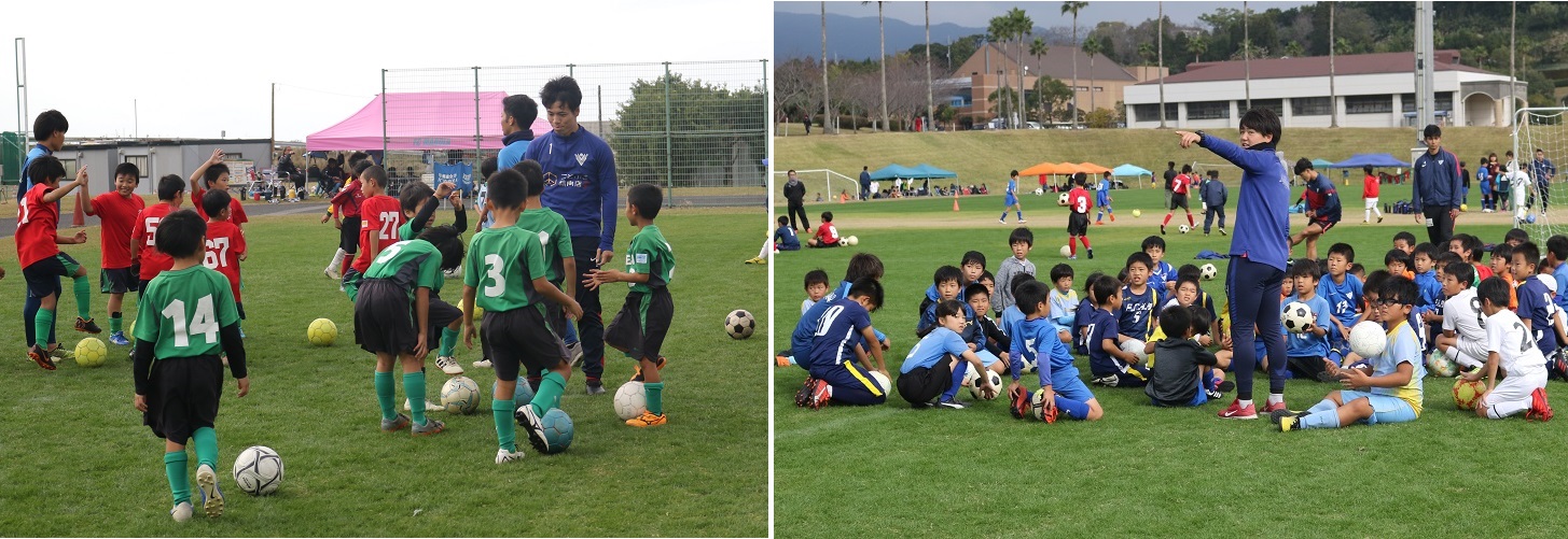 サッカー部員によるサッカークリニック