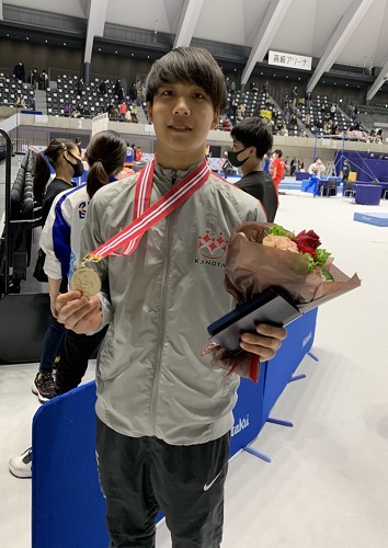 あん馬で優勝した市口くん